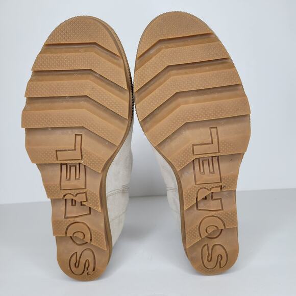 SOREL Joan of Arctic Wedge II Zip sz 8 Soft Taupe - Picture 12 of 13